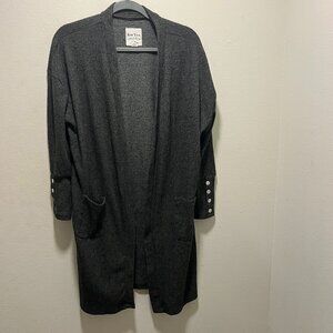 New York Laundry Womens Sz L Gray Long Sleeve Cardigan Sweater